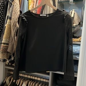 Dex - black long sleeve top - size S from luxury boutique
